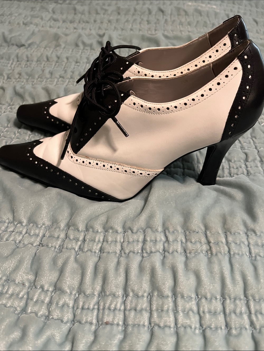 Spiegel black and white spectator oxford pumps - 7.5B - Picture 2 of 4